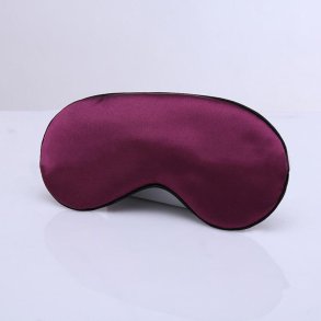 Sovemaske i silke - bordeaux
