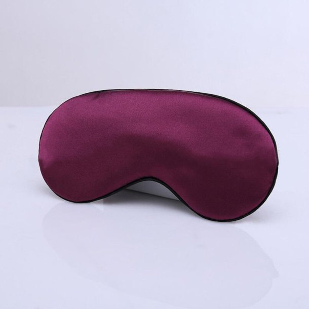 Sovemaske i silke - bordeaux