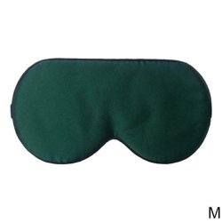 Sovemaske i silke - m�rk gr�n
